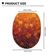 thumbnail image 6 of ZUXONGSY Fall Maple Leaf Flannel Toilet Cover Oblong Toilet Seat Cover Decorative Covers with Elastic Band Washroom Toilet Bowl Dust Cover Stain-Resistant Thanksgiving Decor, 6 of 6
