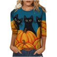 thumbnail image 1 of Camisas Para Mujer Camisetas de Gran Tamaño Manga Larga Clásico Cosplay Novedad Impreso Tops Cómoda Blusa de Cuello Redondo Odeerbi ODB133590, 1 of 5