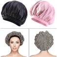 thumbnail image 4 of 3 piezas de gorro de satén para dormir, gorro de seda para dormir, gorro de satén de banda ancha, gorro de seda para dormir por la noche, 4 of 5
