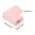 thumbnail image 2 of Esquinas Guardias Borde Protectores, 4 Paquete U Espuma Seguridad Parachoques con Autoadhesiva Cinta Muebles Esquina Mesa Borde Protección, 2.16x1.38x0.315, Rosa, 2 of 5