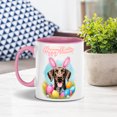 thumbnail image 2 of Happy Easter German Shorthaired Pointer with Bunny Ear Headband and Flowers 11oz Accent Two-tone Mug GSP Lover Dog Gift Coffee Tea Cup - 13001, 2 of 5