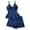 A1-Navy1018, variant on Womens Lace Trim Cami Sets Ruffle Hem Daily Sleep Shorts