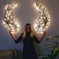 thumbnail image 4 of LAMIRO Pair Metal Wall Art with Led Lights Wall Art Sculpture Decor Cool 3D Shadow, Easy to Hang for Bedroom Living Room Office, 4 of 6