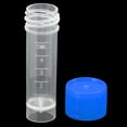 thumbnail image 4 of 5mL Plastic Test Tubes, 150 Pack Frozen Container Storage Blue Screw Cap, Clear, 4 of 6
