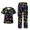 Neon Rainbow Paw Print, variant on Yspwyqan Rainbow Paw Print Scrubs for Women Set, 2 Piece V-Neck Short Sleeve Scrub Top & Straight Leg Pants, Stretchy Breathable Uniforms with 6 Pockets for Medical Nurse, Size S
