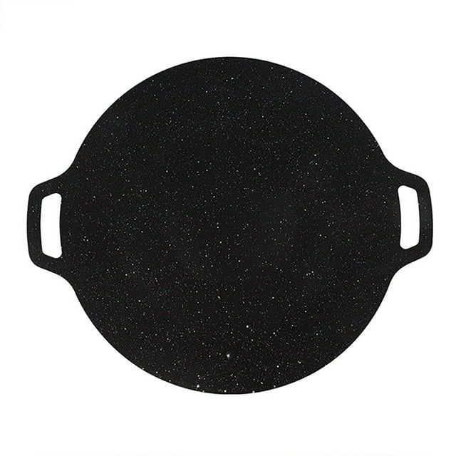 Multifunctional Non Stick Grill and Baking Pan Portable Griddle with Double Handle for Korean Barbecue Home Kitchen Camping Travel