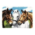 thumbnail image 3 of Horse Latch Hook Rug DIY Crafts Making Handmade Crocheting Needlework Mat Embroidered Material Home Decoration for Adults, Kids, 3 of 8