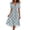 Light Blue, variant on Summer Dresses for Women 2026 Elegant Floral Print Chiffon Midi Dress Short Sleeve Ruffle Hem Cocktail Prom Dress V Neck Boho Beach Vacation Sundress Mint Green L