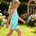 thumbnail image 6 of ITSAME Girls Summer Outfit Sets, Thin Camisole and Printed Shorts Casual Comfort Clothes 2-Piece Light Blue Size 13-14, 6 of 7