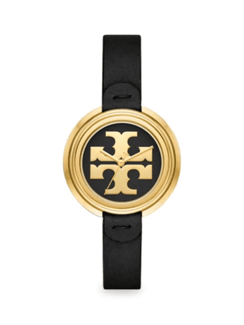 稀少 (トリーバーチ) Miller Ivory Dial Leather Ladies Watch Tory Burch TBW7226 The Miller Watch Ivory Dial Brown Leather