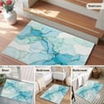 thumbnail image 6 of Rectangle Area Rug 2x3ft,Gradient Teal Marble Texture Washable Carpet Non-Slip Runner Accent Rugs Indoor Floor Mat for Bedroom Living Room Decor,Abstract Watercolor Geometric, 6 of 9