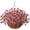 Purple, variant on Artificial Hanging Flowers for Outdoors Spring Decoration,Faux Silk Chrysanthemum,Hanging Planters in inch Coconut Lining Basket for Home Outside Porch Decor(Rose Red)