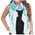 thumbnail image 1 of Peach Couture All Season's Nautical Shell Seahorse design Light Fringe Shawl Scarf, 1 of 1