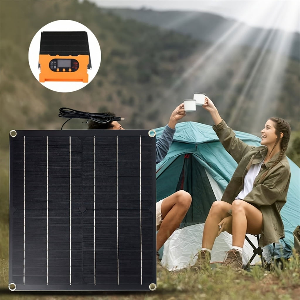 25W 18V Solar Charging Panel with Charging Controller for Boats Camping