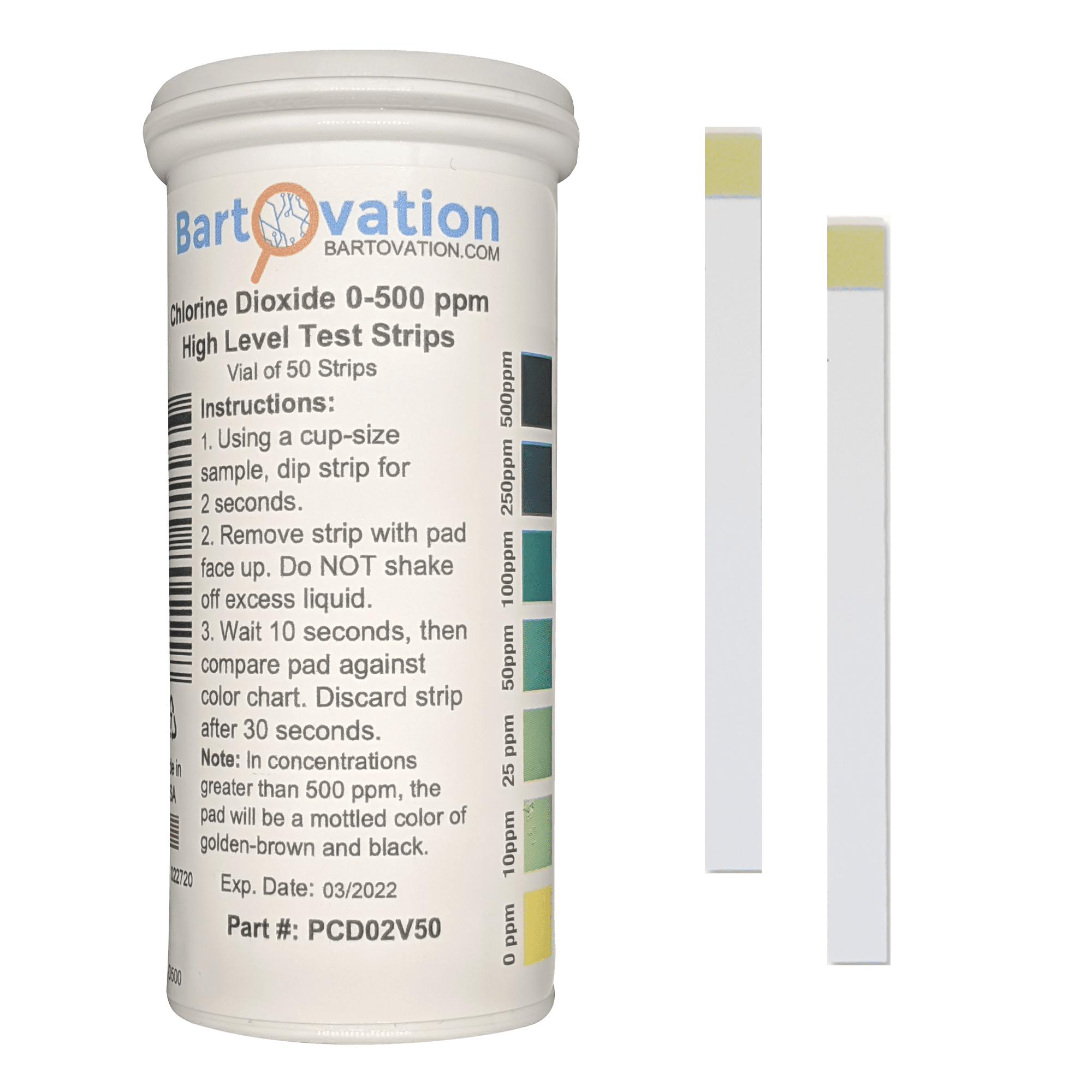 US Made 100ct Food Service PRO CHLORINE Sanitizer TEST Strips Sticks 0-1000 ppm 