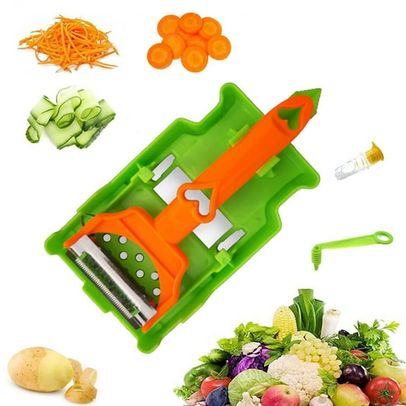 Home Decor Cocororo Peeler Fruit And Vegetable Peeler Multifuncional Doble Strips For Potato Orange With Juicer And Potato Spiral Peeler