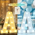 thumbnail image 4 of LED Marquee Letter Lights, Warm White and Cool White Decorative Lighted Letters, Light Up Alphabet Letters for Boys Girls, Party, Wedding, Bar, Night Light, Birthday Decoration, Letter Q, 4 of 13