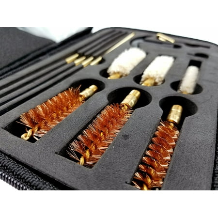 Wydan Shotgun Cleaning Kit and Case - Premium Universal Cleaning Kit Brass Rods Compact Travel Size Black Portable Bronze Metal Brushes Brush Heads for 12, 20 and .410 Gauge