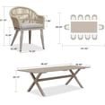thumbnail image 4 of PURPLE LEAF 11 Pieces Patio Dining Set, Rectangular Aluminum Outdoor Table and 10 Wicker Chairs with Cushions for Garden Kitchen and Porch,, 4 of 10