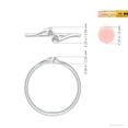 thumbnail image 4 of ANGARA Natural 0.06 Ct. Diamond Fashion Ring in 14K White Gold for Women (Ring Size: 3), 4 of 9