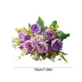 thumbnail image 3 of DefiDgd Faux Peonies Flowers Bouquet Home Decoration,Vintage Silk Peonies Silk Flowers for Vase Filler Wedding Decoration Bride Bouquet Indoor Home Decor Floral Arrangement(Purple), 3 of 6