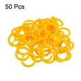 thumbnail image 3 of Unique Bargains 0.8' OD 0.6' ID Loose Leaf Rings Binder Ring Plastic for Book DIY Scrapbook Notebook, Yellow 50 Pack, 3 of 5