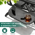 thumbnail image 5 of HaiCube Zero Gravity Chair Set of 2, Adjustable Reclining Outdoor Lounge Chairs with Cup Holder Tray & Headrest, Portable Folding Patio Chairs for Camping, Pool, Backyard, Black, 5 of 9