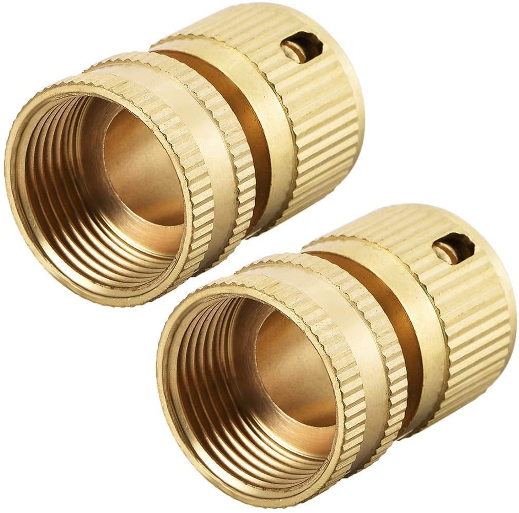 D12F 4Pcs Brass Threaded Hose Water Pipe Tap Connectors Adaptor Fitting Garden 