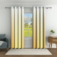 thumbnail image 3 of Aofoto Blackout Curtains with Thermal and Sound Reducing for Bedroom, Yellow Striped Printed Drapes,2 Panels,42x63 inches, 3 of 5