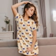 thumbnail image 3 of Bingfone Dachshund Nightgowns for Women Sleep Shirts Short Sleeve Nightshirt Pullover Nightdress Soft Sleepwear, 3 of 6