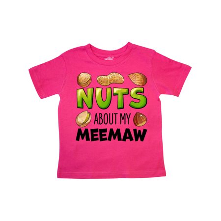 

Inktastic Nuts About My Meemaw Peanut Almond Pistachio Gift Toddler Boy or Toddler Girl T-Shirt