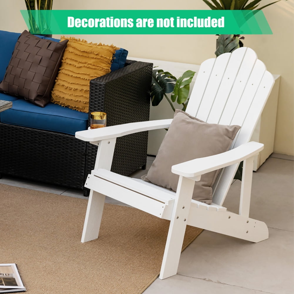Aimee Lii Weather Resistant Outdoor Chair with Cup Holder, Outdoor Patio Furniture, White Aimee Lii Weather Resistant Outdoor Chair with Cup Holder, Outdoor Patio Furniture, White
