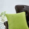 thumbnail image 4 of Home Soft Things Ribbed Flannel Throw Pillow Cover 4pcs - dark citron - 20" x 20", 4 of 4