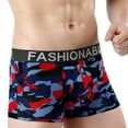 thumbnail image 3 of Jinhomg Mens Camo Boxers Underwear Lightweight Comfy Mid Waist Boxer Briefs Elastic Waistband Underpants Gym Sportswear Todays Daily Deals Red XL, 3 of 3
