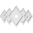 thumbnail image 1 of Ekena Millwork CMP20X13ZE-02000 2 in. ID x 6.25 in. Rectangle Zoe Architectural Grade PVC Contemporary Ceiling Medallion, 1 of 1