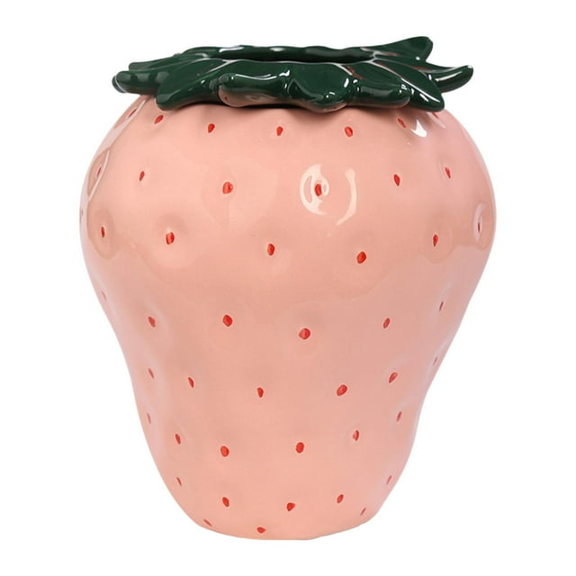 Jarrón creativo, jarrón decorativo, decoración de fresas, centro de mesa, decoración artística Pequeño