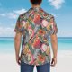 thumbnail image 4 of Fotbe Tropical Fruit Camisa Hawaiana para Hombre Unisex – Camisa Casual de Verano con Botones de Manga Corta de Algodón y Lino,Small, 4 of 7
