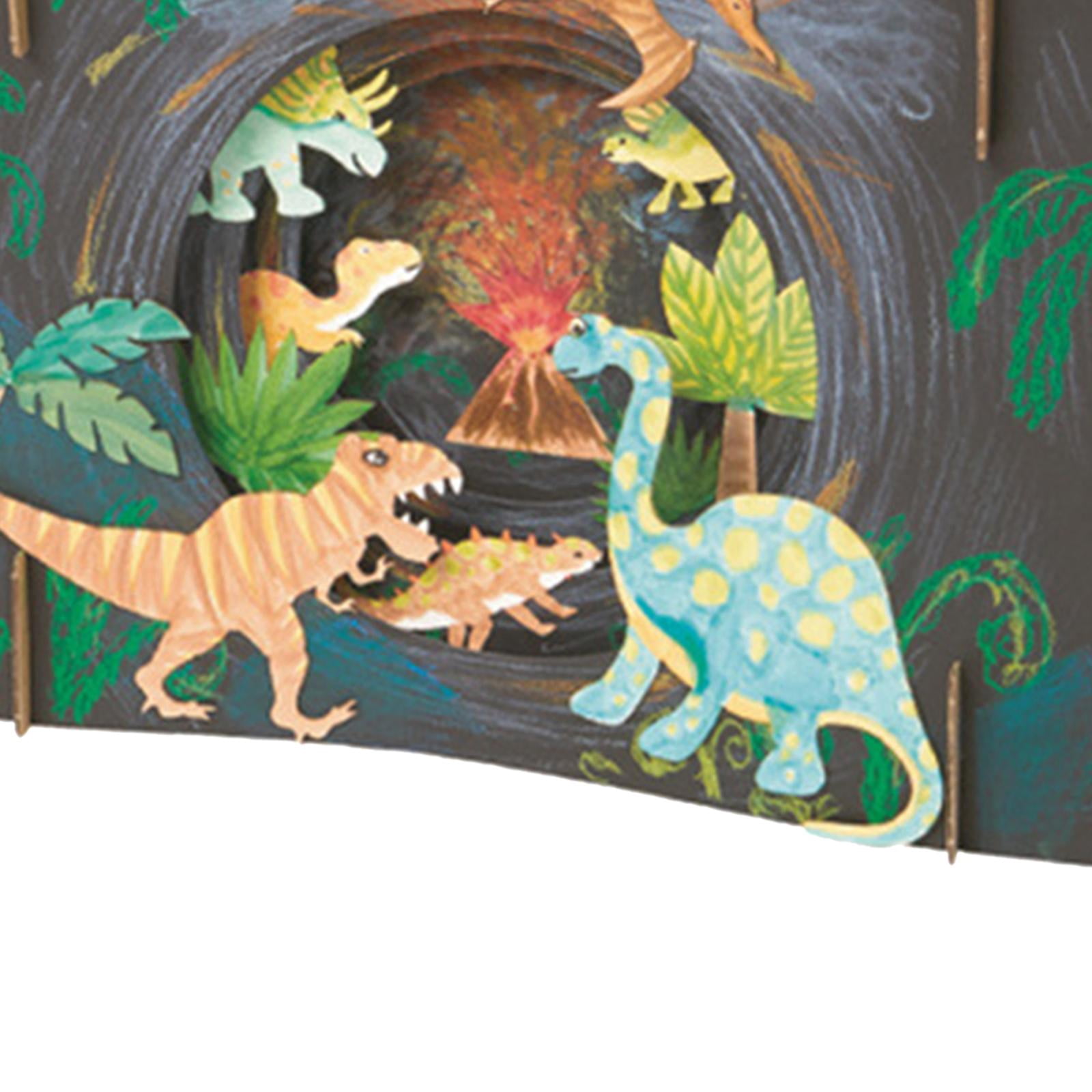 BLESIYA 2X 3D Coloring Craft Kits Kids Material Package Drawing Puzzle Toy Dinosaur 1