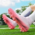 thumbnail image 5 of Yiomxhi High-Top Soccer Cleats for Men, Younth Adult Lightweight Football Shoes with Ankle Support, Breathable Outdoor Turf Cleats for Training and Matches, Long Studs and Short Studs, 5 of 7