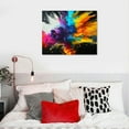 thumbnail image 5 of PIKWEEK Modern Colorful Abstract Canvas Wall Art, Colorful Paint Splashes On Canvas, Colorful Canvas Wall Art, Colorful Wall Art, Creative Design Painting Hanging Living Room Bedroom Black Frame, 5 of 5