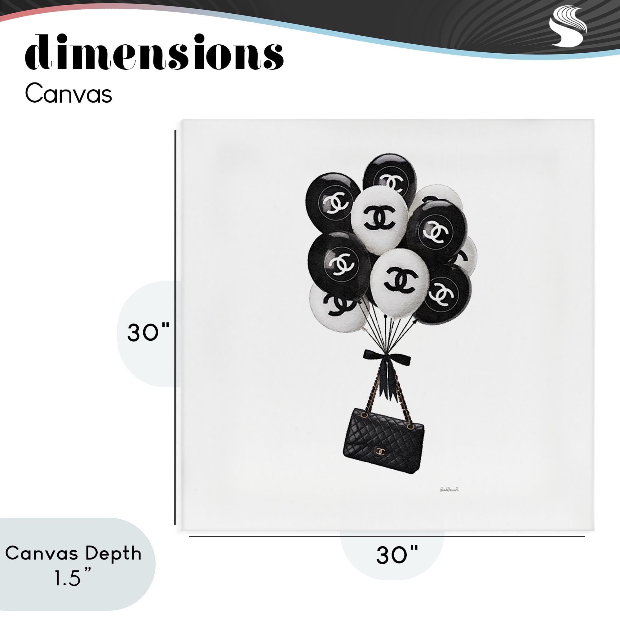 Stupell Industries Chic Balloons & Purse Canvas Wall Art, design by Amanda Greenwood