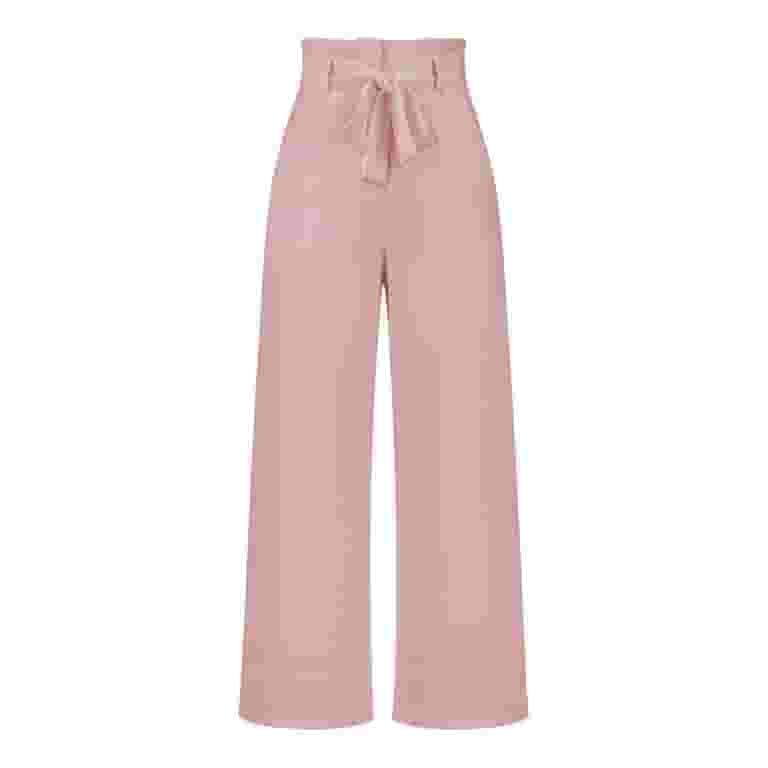 【WONDER WONDER】Pika Pink Long Wide Cotton Pants VSSSJ Women Versatile Wide Leg Pants Loose Fit Solid Color