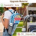 thumbnail image 6 of ZIATUBLES Clear Backpack, Heavy Duty Fabric & PVC Transparent Bookbag with Jellyfish Clownfish Print, Large Capacity See Through Backpack for School College Work Travel Security, 6 of 7
