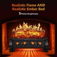 thumbnail image 6 of KISSAIR Electric Fireplace Log Set Heater 21IN, Remote Control, Flame Brightness Adjustable, Realistic Ember Bed, 6 of 7