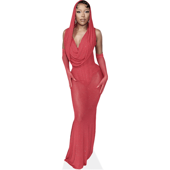 Victoria Monét (Red Dress) Life Size Cutout. Standee.
