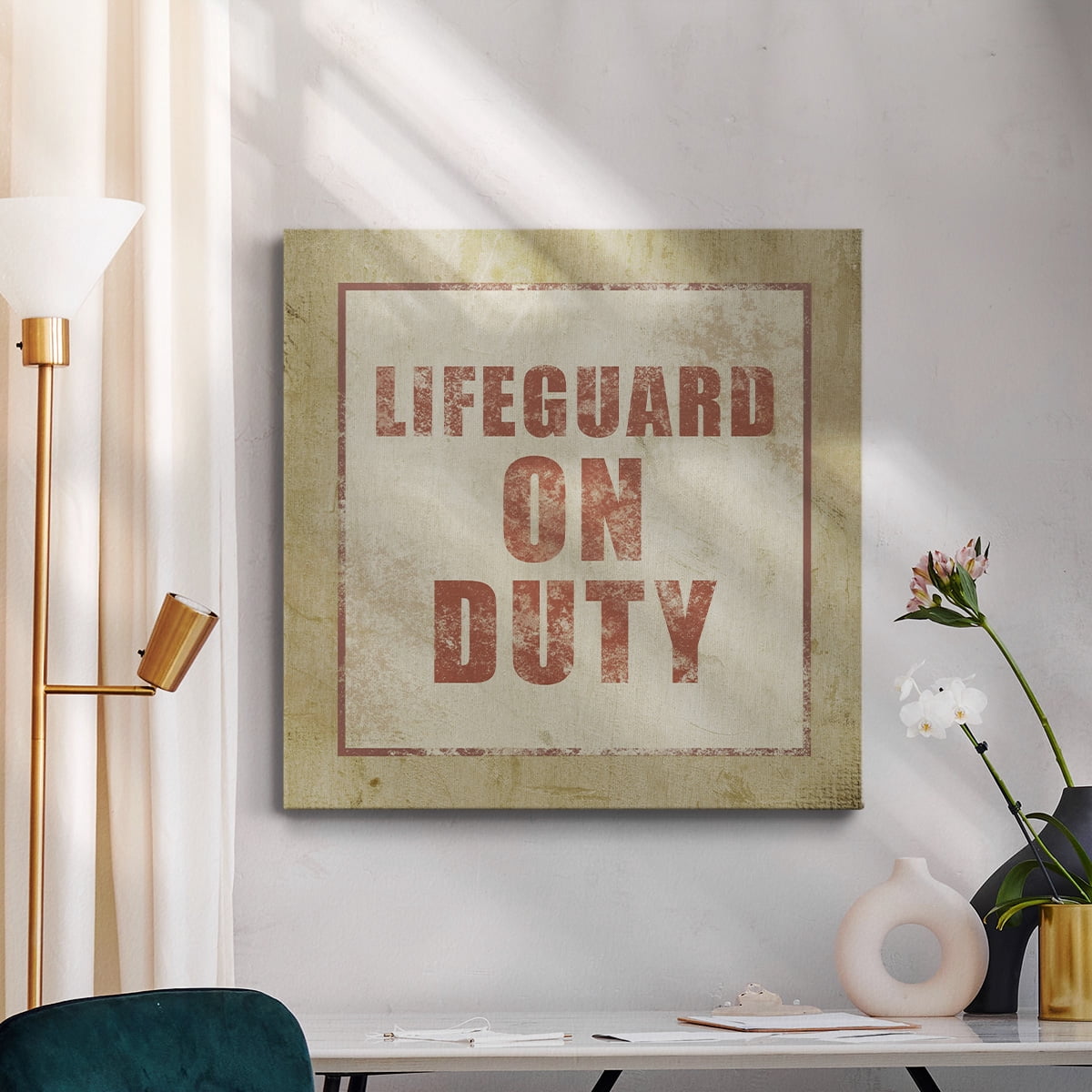 Wexford Home Beach Sign V-Premium Gallery Wrapped Canvas, 32" x 32" - Ready to Hang