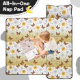 thumbnail image 4 of White Butterfly Flower Dot Pattern Teens Toddler Nap Mat with Pillow, Sleeping Mat Bag for Preschool Daycare 59"x22", 4 of 6