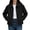 Black, variant on cocolona Fall Jackets for Women Casual Long Sleeve Zipper Outerwear Zipper Solid Color Loose Tops