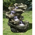 thumbnail image 2 of Hi-Line Gift Ltd. 4 Level Logs Fountain W/LED, 2 of 7