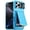 Light Blue, variant on Vizvera for iPhone 16 Pro Max Phone Case with [Card Holder][Sliding Camera Cover][RFID Blocking] Shockproof Rugged Wallet Case Phone-Blue